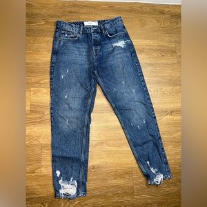 DARK BLUE DISTRESSED MEN JEANS SIZE 34/32